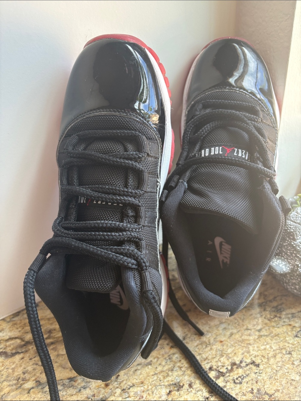 Nike Air Jordan 11 Low “Bred” Sneakers | Youth Size 5.5Y | Classic Black/Red